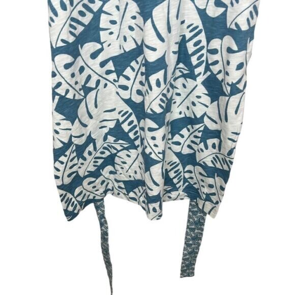 Boden Heritage Blue Banana Leaf Amanda Belted Jersey Dress Size 8 - Picture 5 of 12
